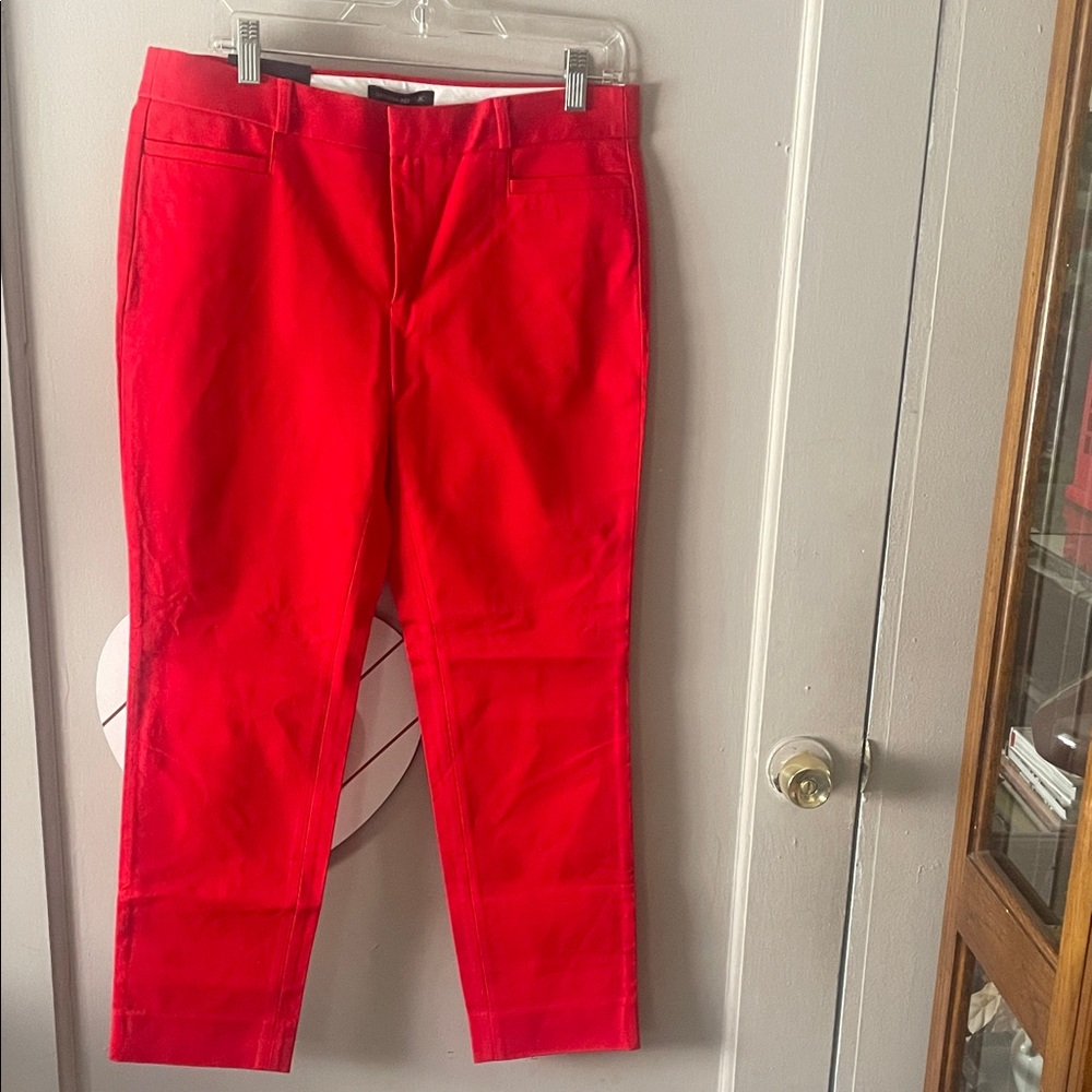 Banana Republic Red Ankle-Length Slim Jeans